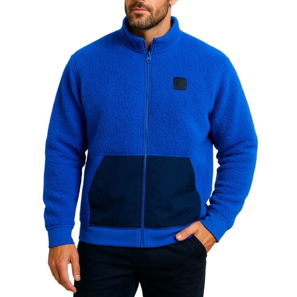 Under Armour Men’s Sherpa Fleece Jacket in Blue | Size XXL